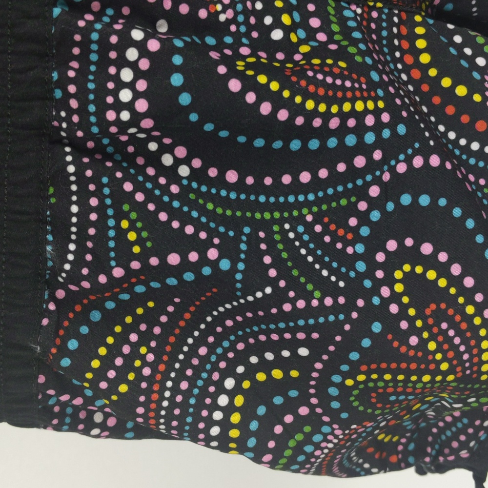 Target Womens Board Shorts Size 8 Black Pink Spot Elastic Waist Ruched Sides NEW - Picture 3 of 9